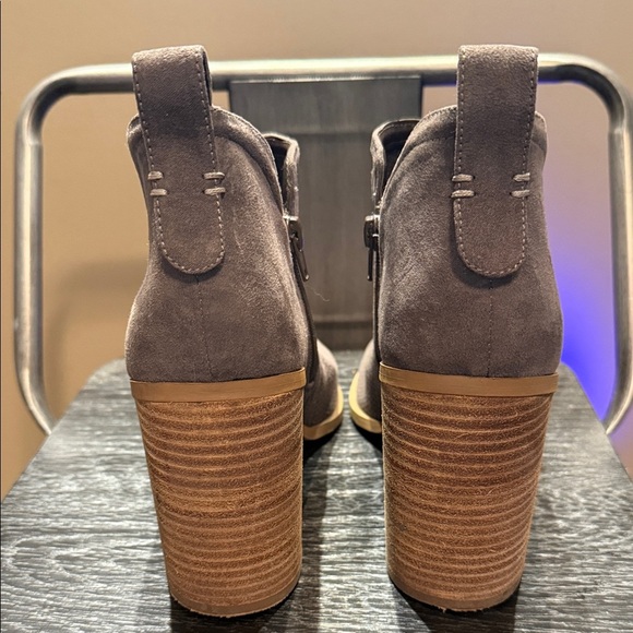 Madden Girl Taupe Perforated Ankle Booties - Picture 3 of 8